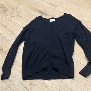 Aritzia Black V-Neck Sweater